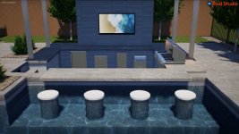 ff346 new design kitchen swimming pool
