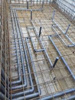 2nd Mesh of 14mm rebars on the pipes
