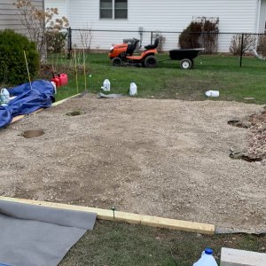Deck Area - Ground covered in Crushed Gravel to prevent growth under deck