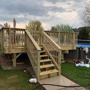 Completed deck - front view