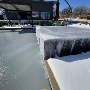 Frozen hot tub