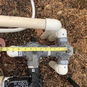 Main Drain valve to Skimmer valve measurement