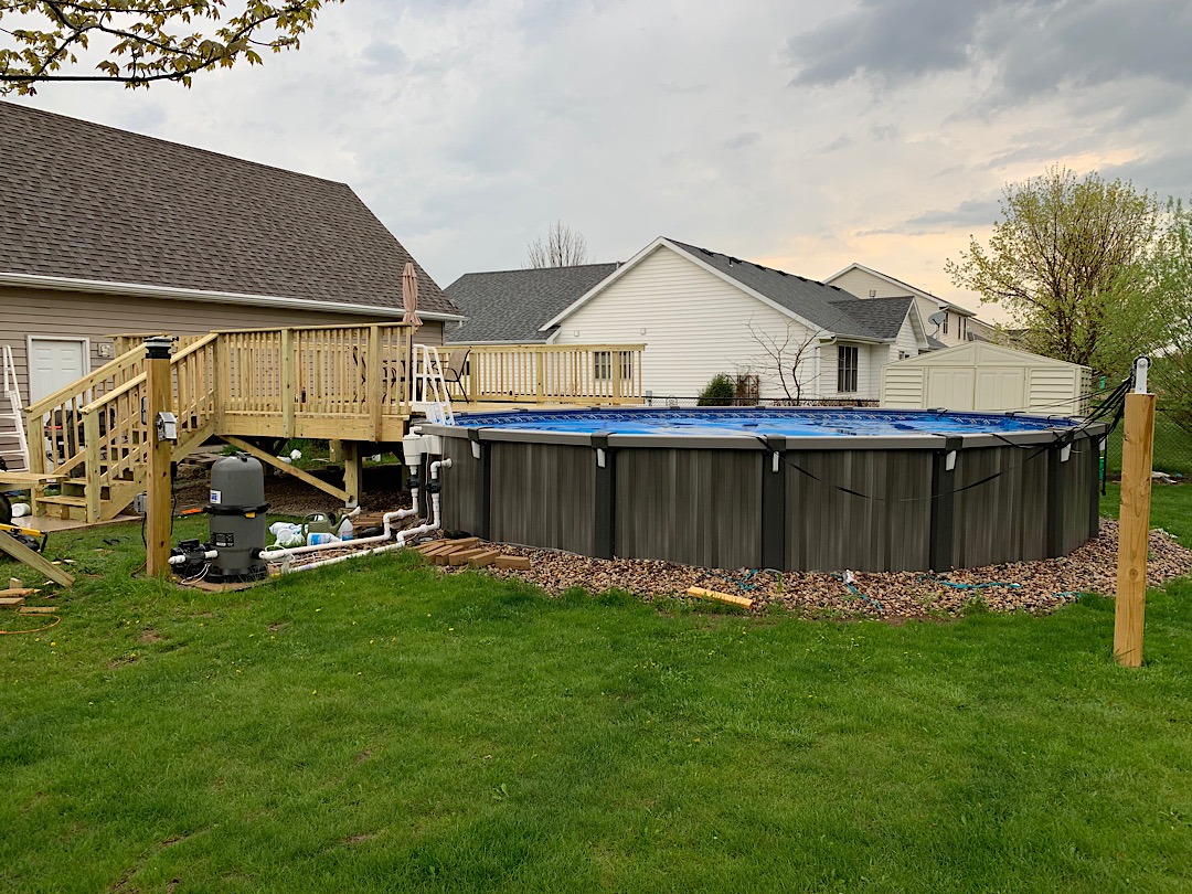 Completed deck - pool side view
