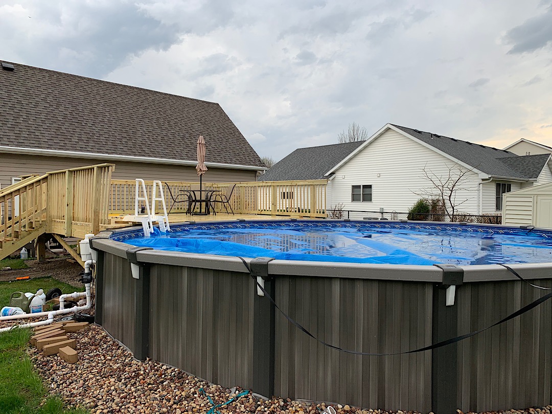 Completed deck - pool side view