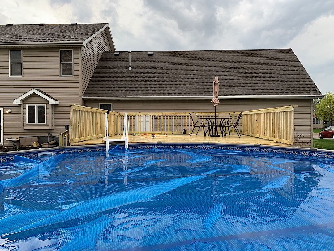 Completed deck - pool view
