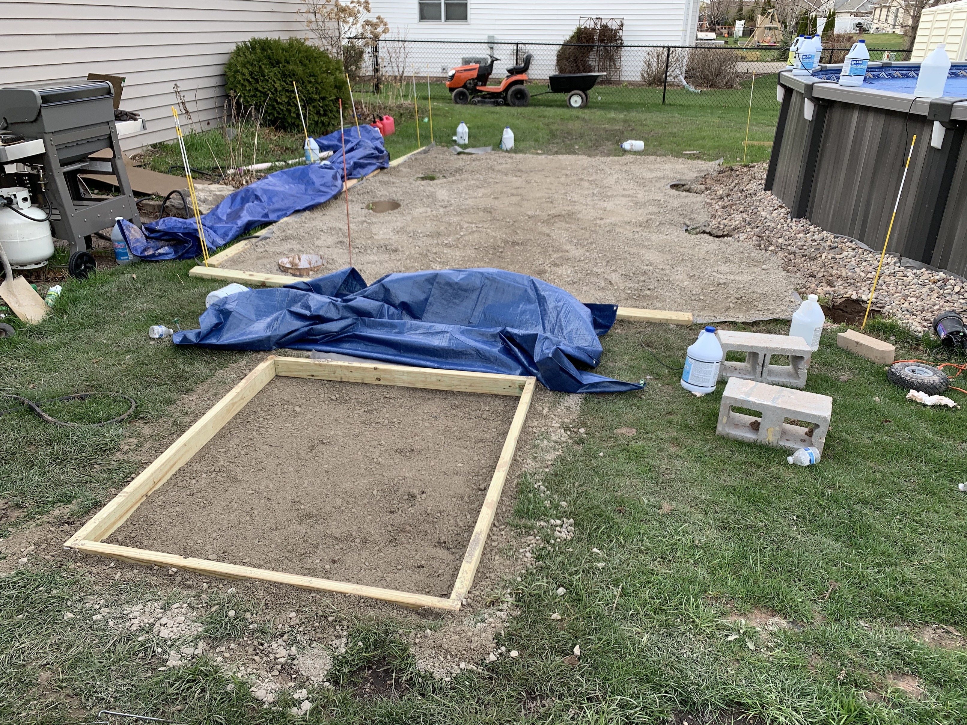 Deck Stair Landing - Framed