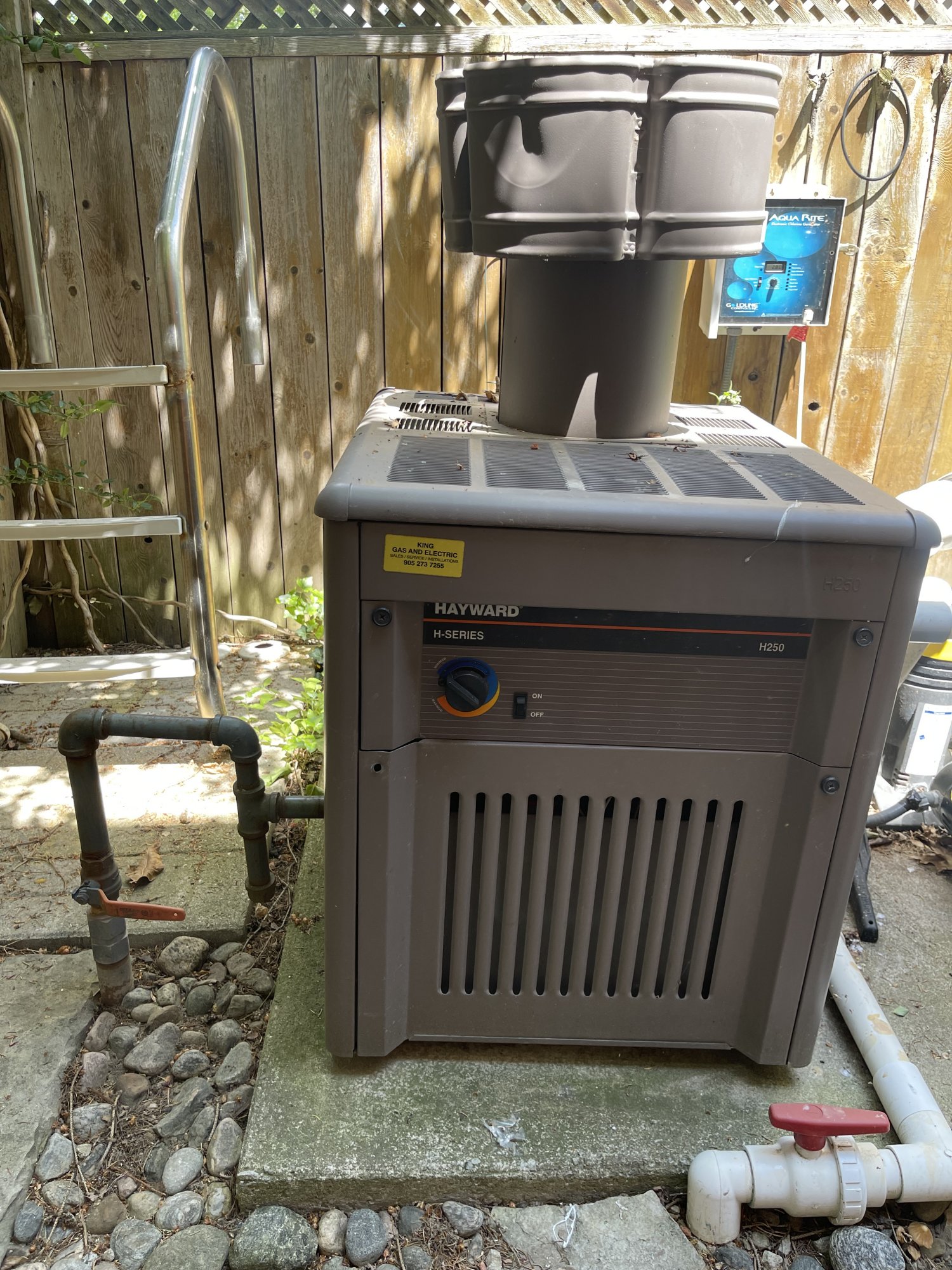 Hayward heater and low pressure gas line with trap.jpeg