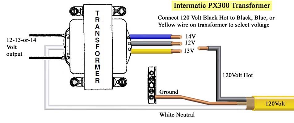 Intermatic PX300 Transformer Wiring