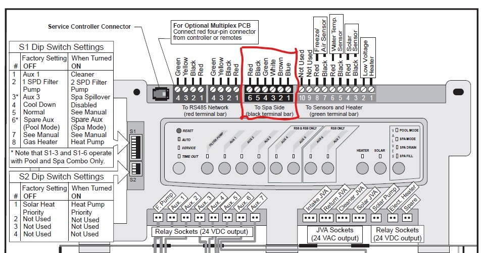 Jandy Aqualink Spa Side Remote Connection .jpg