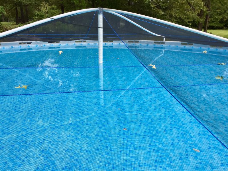 Our DIY Cheap Leaf Dome to keep leaves out of our pool