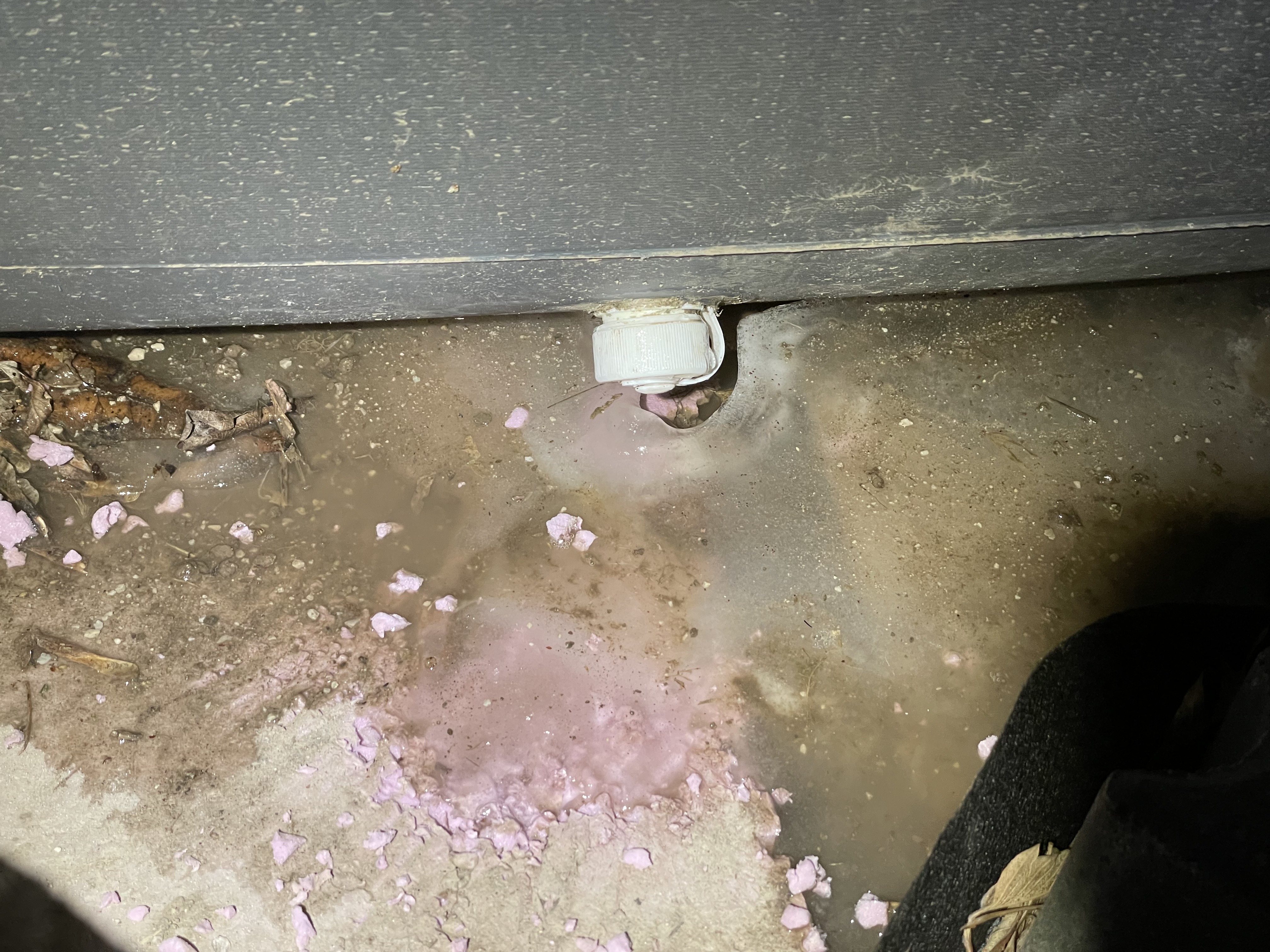 Leaking drain plug