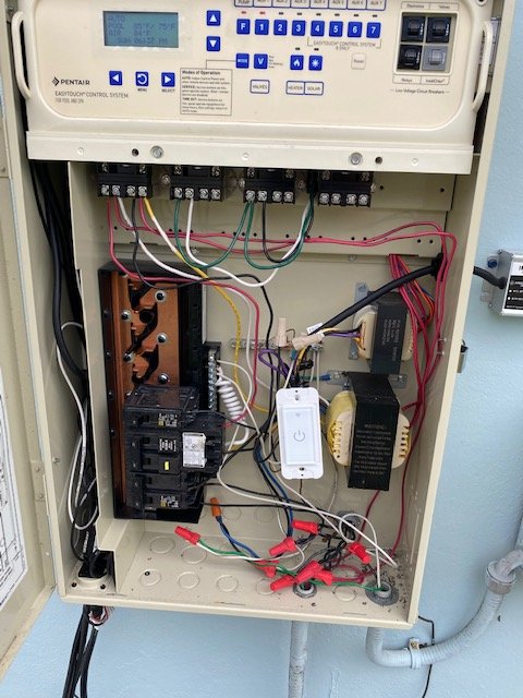 Pentair box with overhead lights wired in.jpg