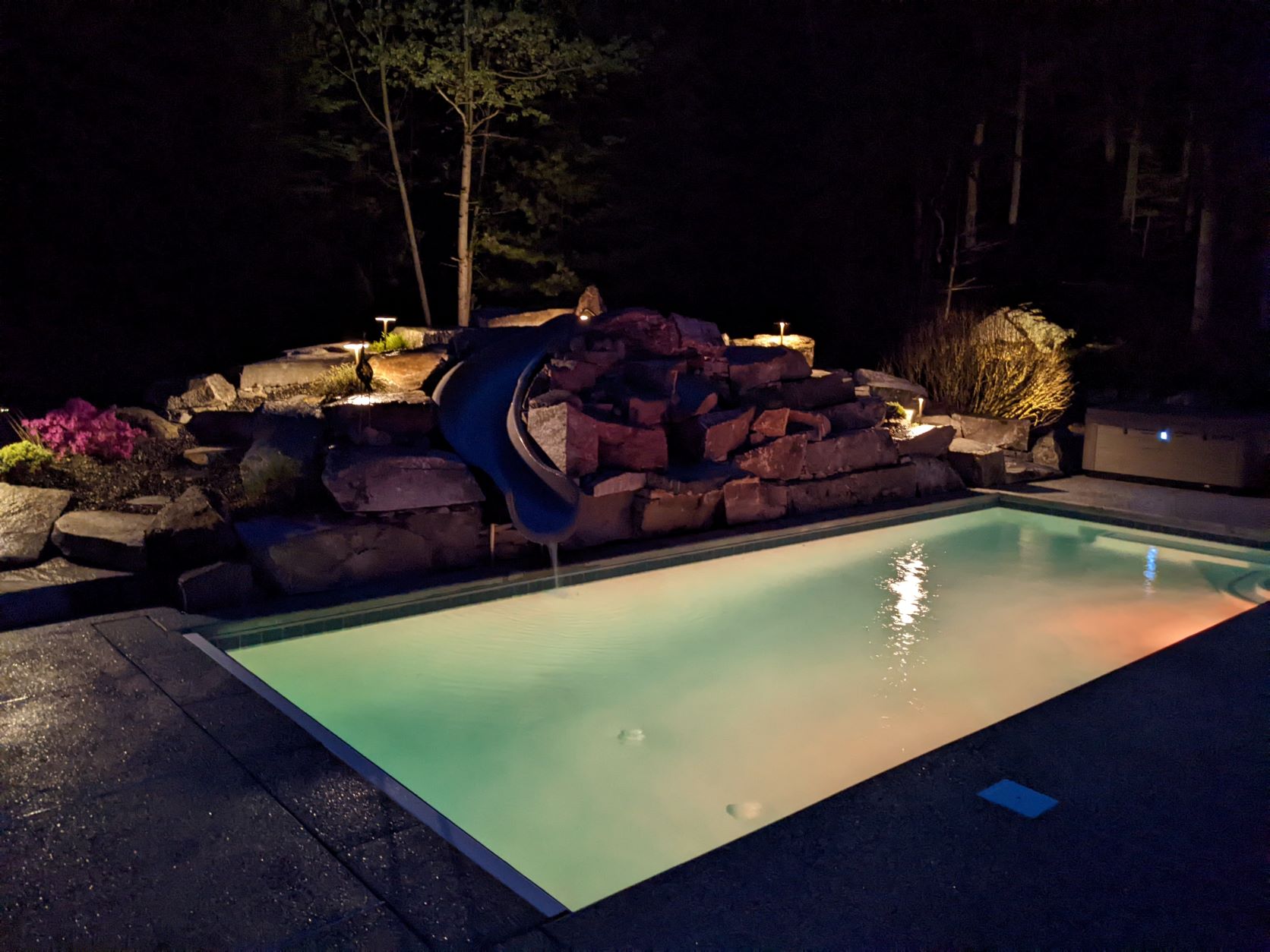 Philpott Pool at Night