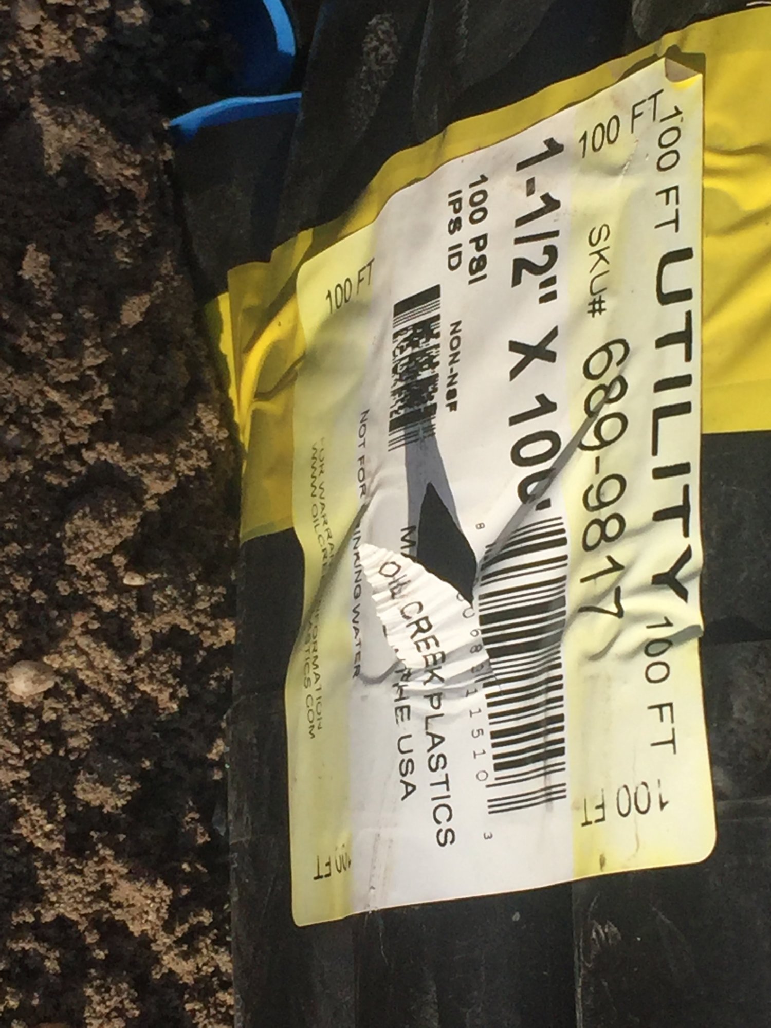 piping -label on the material used.JPG