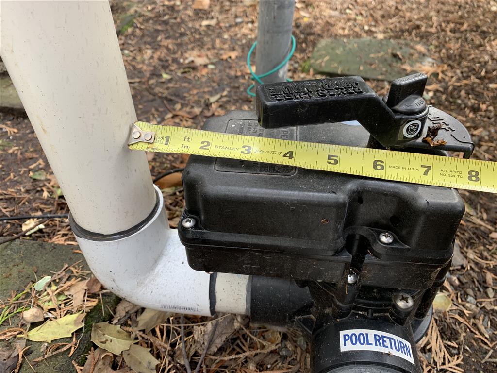 Pool/Spa return actuator measurement