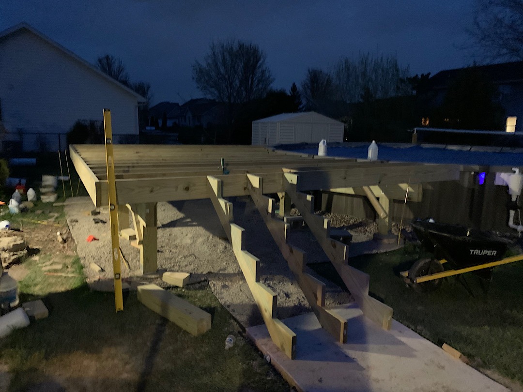 Posts, Beams and Joists Framed